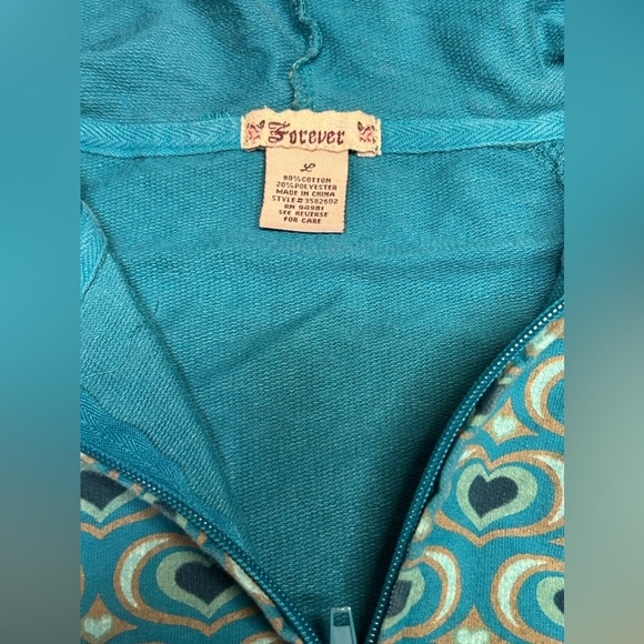 Vintage 1990’s Forever 21 Zip Up‎ Women’s Hoodie Size L.  Vintage Forever - Picture 8 of 10
